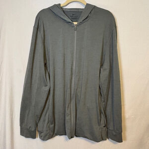 Nike Dri-FIT Full Zip Hoodie Gray XL Lightweight Athletic Jacket